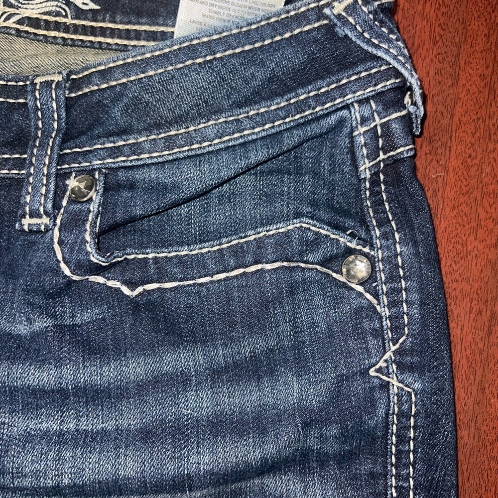 Ariat Ruby Dark Blue Flare Jeans - Picture 4 of 7
